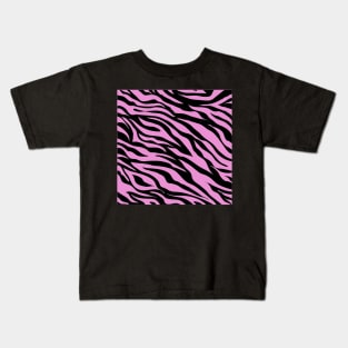 Tiger Print Pink Kids T-Shirt